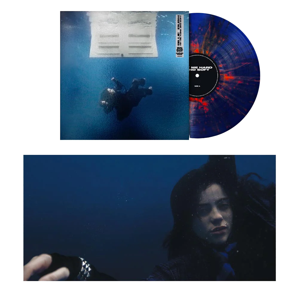 【黑膠】Billie Eilish《Hit Me Hard And Soft》溫柔重擊1周年紀念 深藍+橘色潑濺彩膠